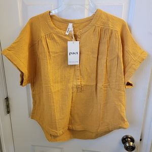 coastal double gauze short sleeve popover